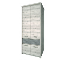 Двухстворчатый шкаф для одежды Джаз 4DG1S оникс