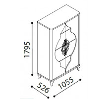 Шкаф витрина 2-х дверная Легенда LEGN-13 венге