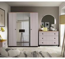 Четырехстворчатый шкаф для одежды Мадрид (Кашемир эмаль)