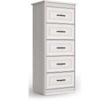 Комод Высокий Неаполь Ясень анкор светлый (патина "серебро")