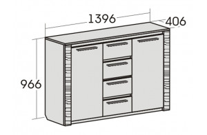 Широкий комод 1400 Элана 