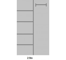 Двухстворчатый шкаф для одежды Авиньон MUR-111-05 с зеркалом
