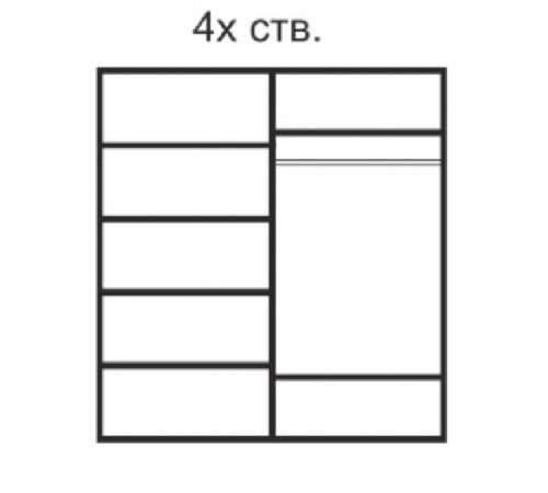 Четырехстворчатый шкаф для одежды Rimini РМШ2/4 (слоновая кость)