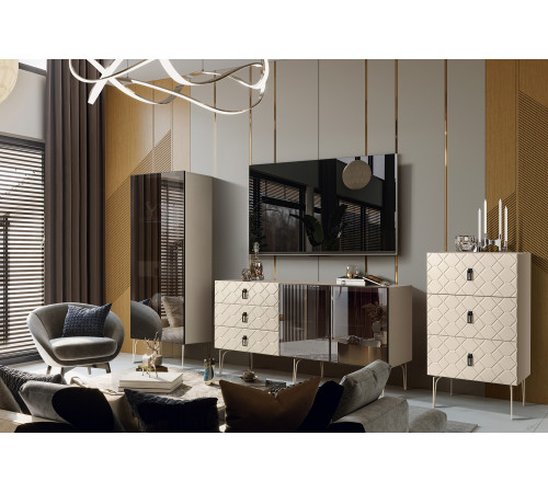 Комод для гостиной Богемия Фарфале (Bogemia Farfalle) БМКМ-4(Fa) [5]